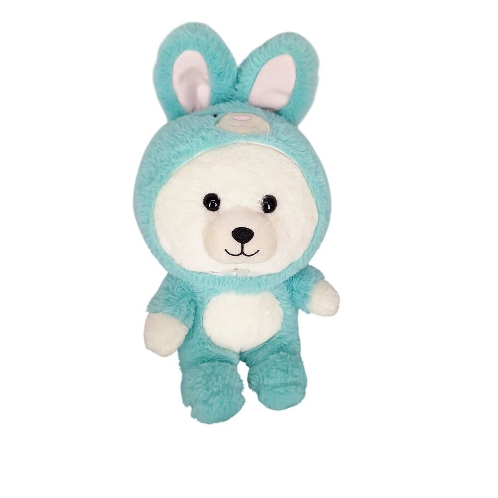 Kelly Toys 14” Bear‎ Dog-Teal Blue EASTER Bunny Rabbit Outfit Costume Plush~RARE